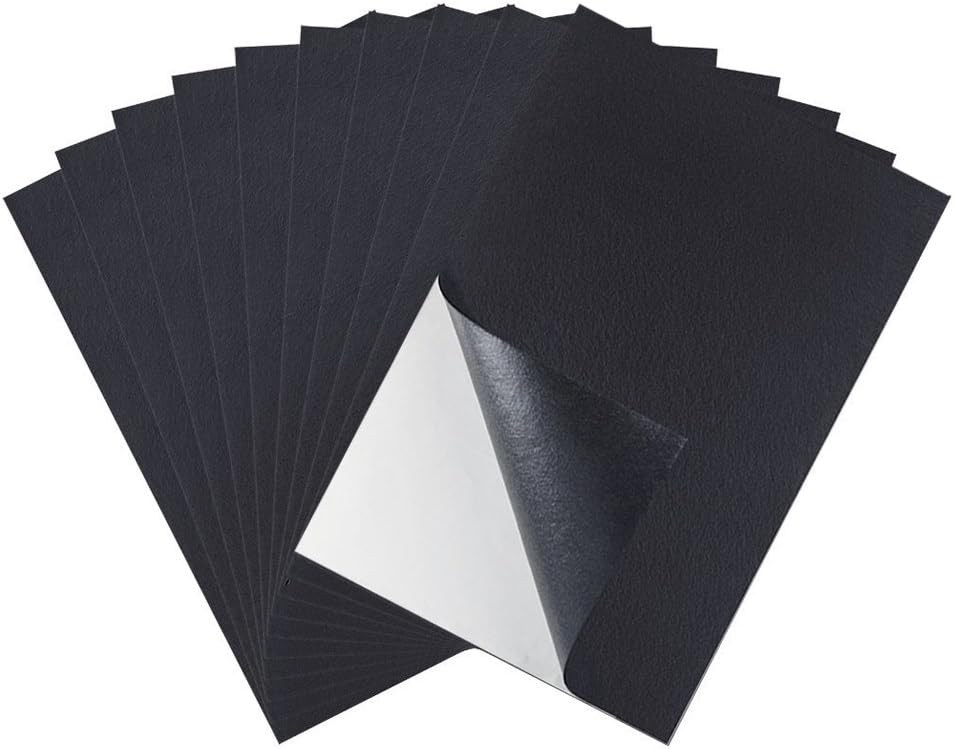 EVNEED 10 Pieces Black Adhesive Back Felt Sheets Fabric