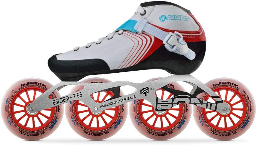 Bont Skates | Inline Speed Skating Racing Skates | GT4 Skate Boots + 6061 Frame + Elemental Wheels + ABEC5 Bearings | Youth - Boys - Girls - Men - Women : Sports & Outdoors