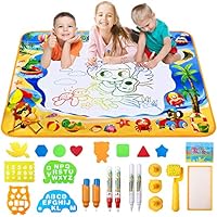 Toyard Doodle Mat, Large Aqua Magic Water Drawing Mat Toy Gifts for Boys Girls Kids Painting Writing Pad Educational Learning Toys for Toddler, Colorful