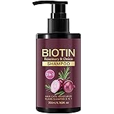 Onion & Rosemary Shampoo for Hair Growth, Biotin Rosemary and Onion Shampoo for Hair Loss and Thinning Hair, Natural Hair Care Moisturize Clean 3 In 1 for All Hair Type 6.76 Fl Oz (200ml)