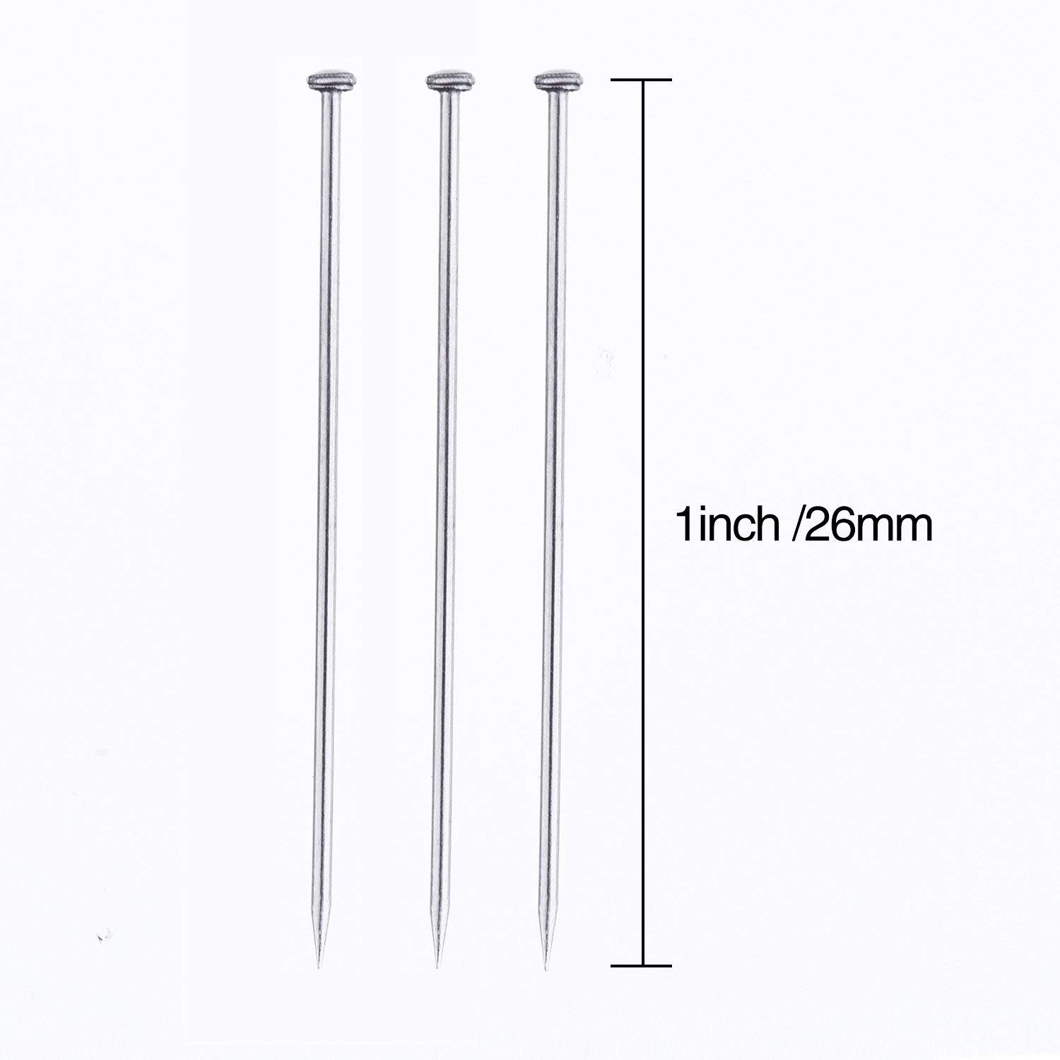 Shappy 3200 Pieces 1 1/16 Inch Head Pins Bouquet Pins Diamond Head Pins for Craft 1 1/16 Inch Fine Satin Pin Dressmaker Pins for Jewelry Making, Sewing and Craft, Stainless Steel