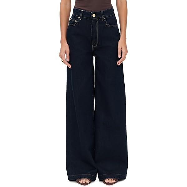 DL1961 Women's Softwear Hepburn Wide Leg High Rise Jeans, Mohonk