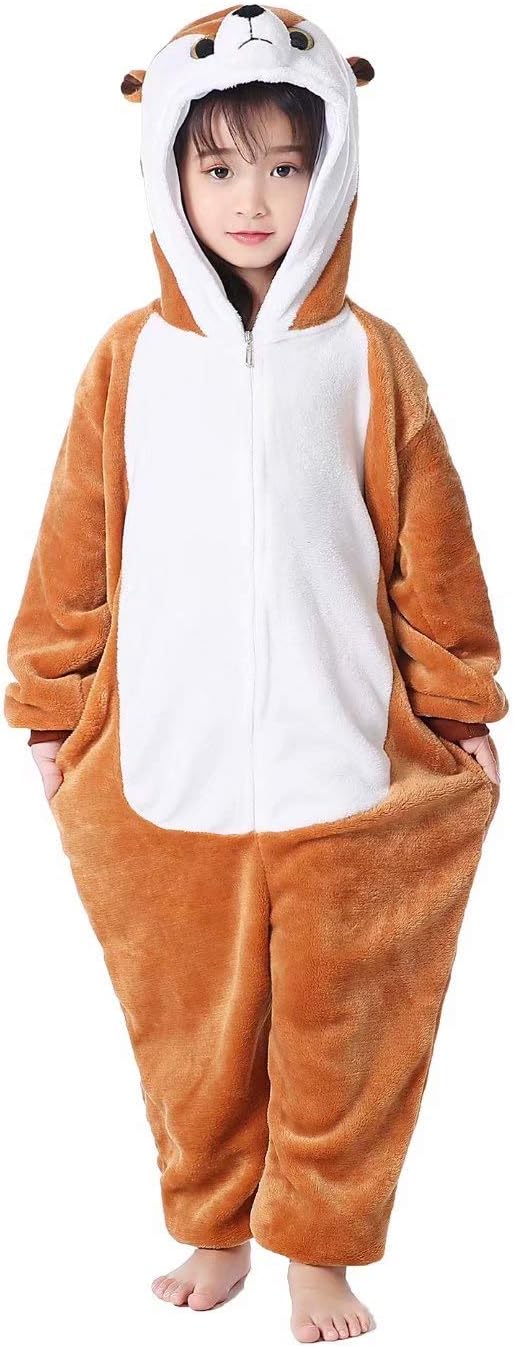 Kids Animal Onesie Cartoon Pajamas Christmas Halloween Cosplay Costume 3-8 Years