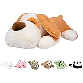 Niuniu Daddy 18" | 3 Pound Weighted Dog Stuffed Animal, Large Stuffed Puppy Plush Animals, Cute Dog Plush Toy Body Pillow, Plushies Gifts for Adults Kids Valentine Birthday Holidays Christmas