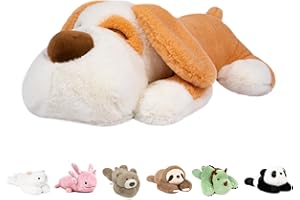 Niuniu Daddy 18" | 3 Pound Weighted Dog Stuffed Animal, Large Stuffed Puppy Plush Animals, Cute Dog Plush Toy Body Pillow, Plushies Gifts for Adults Kids Valentine Birthday Holidays Christmas