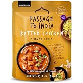 Passage to India Butter Chicken Simmer Sauce, Authentic Indian Butter Chicken Curry Sauce, Creamy Tomato &amp; Yogurt, Gluten-Free, Ready in 20 Min, Serves 4, 13.2 oz (Pack of 6)
