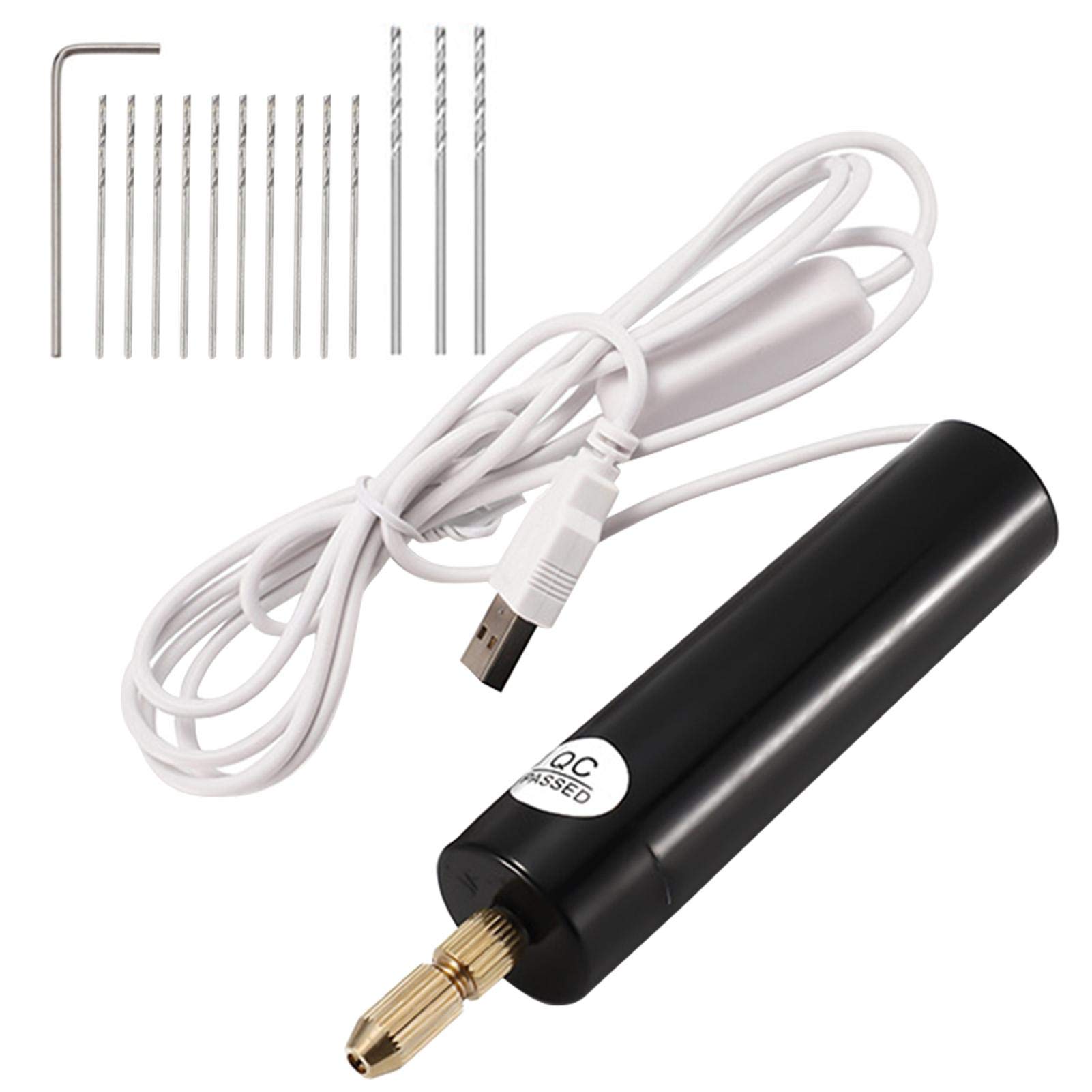 Photo 1 of Micro Handheld Drill Bits, 0.7-1.2mm Crystal Epoxy For Resin Jewelry Making Mini Electric Drill Set DIY ABS