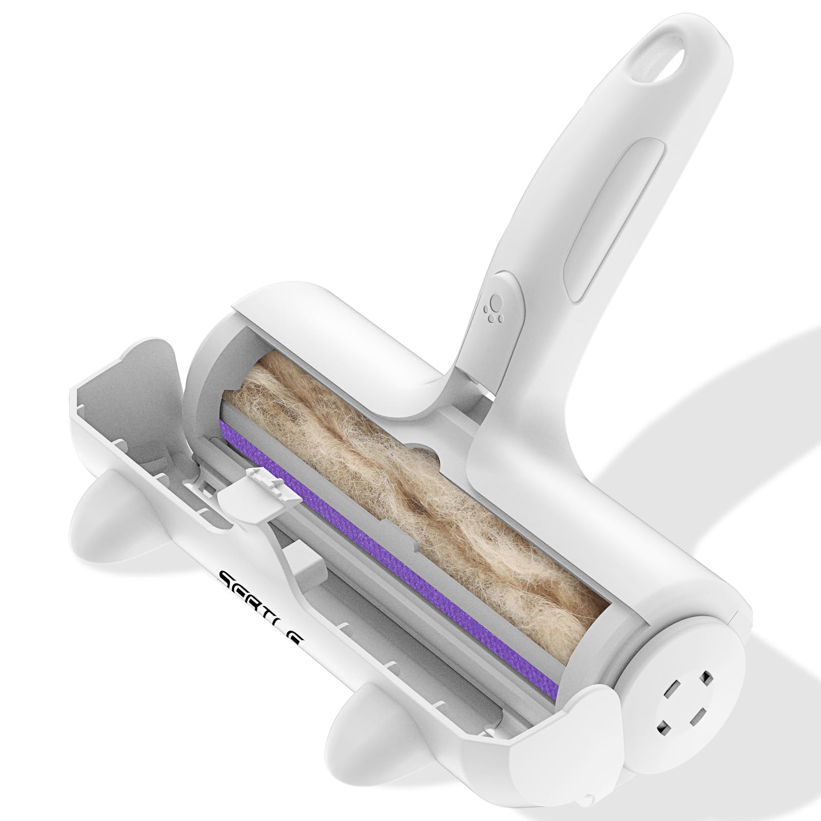 Sebtle Pet Hair Remover Roller,Reusable Animal Hair Removal Brush for Dogs and Cats,Lint Remover Easy to Clean Pet Fur from Carpet,Sofa,Bedding,Furniture and Rugs,White