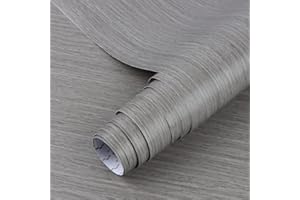 ARTHOME WALL DECOR Arthome 17" x120"Peel and Stick Contact Paper Self-Adhesive Gray Wood Wallpaper,Decorative Vinyl Film for Countertop, Cabinets, Shelf, Drawer Liner,Easy to Clean Removable Wall Covering
