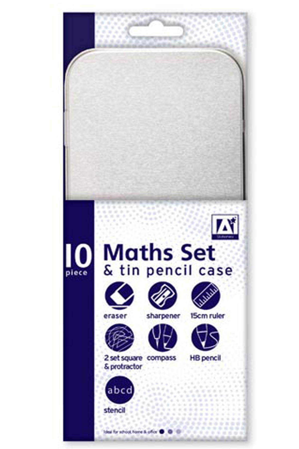 Geometry Mathematics Pencil Case Set In Tin