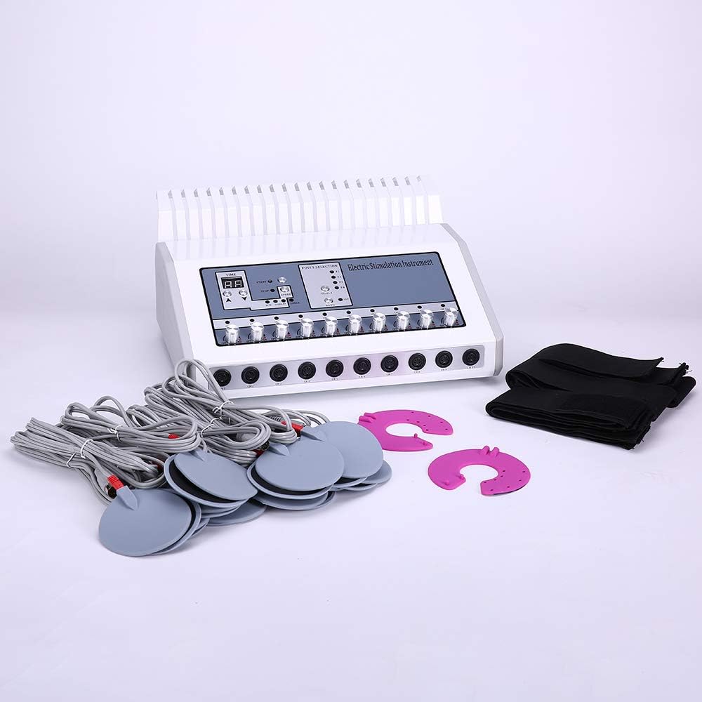 T iNlovEaRTs Bo-dy SLI-mming Equip-Ment Elec-tric Mu-slce Sti-mulator Elec-Trode Mu-scle Sti-mulation Instru-Ment (Round): Sports & Outdoors