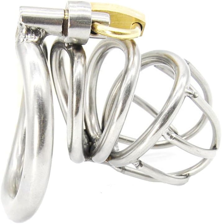 Henshow Stainless Steel Male Chasti-ty Device with Ring,Cage Length 50MM W2-50
