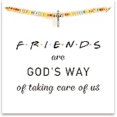 STORYJEWELLERY Sister in Christ Bracelet, Friendship Gifts for Women, Friend Birthday Gifts, Friendship Bracelets, Cross Bracelets, Religious & Christian Gift for Women, BFF Gift