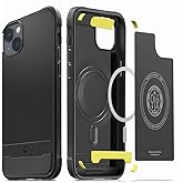 Spigen Rugged Armor MagFit Designed for iPhone 14 Case (2022) [Military-Grade Protection] Compatible with MagSafe - Matte Black