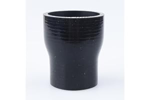 AC PERFORMANCE ID 2.25" to 1.75" (57mm to 45mm) Silicone Hose Straight Reducer 3-Ply Reinforced Black, 3" Length