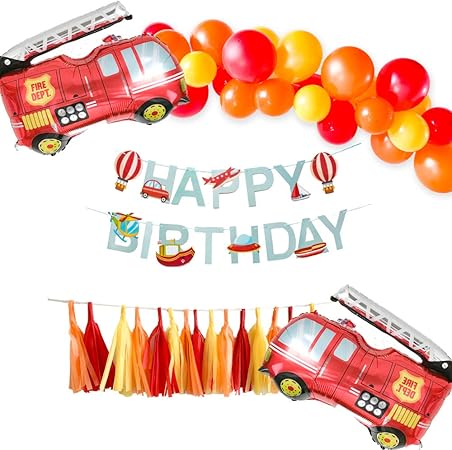 Amazon バースデーデコレーション 消防車 セットhanamei 男の子 働く車誕生日 バルーン バルーンガーランド タッセルガーランド 飾り 消防車 風船 バルーン おもちゃ Amazon バースデーデコレーション 消防車 セットhanamei 男の子 働く車誕生日 バルーン バルーンガーランド タッセルガーランド 飾り 消防車 風船 バルーン おもちゃ