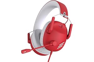 KAPEYDESI CM7007 Gaming Headset for Xbox Series X|S, Xbox One, PS5, PS4, PC, Switch, Gaming Headphones with Noise Canceling Microphone, Folding Design, 50MM Dynamic Drivers, 3.5MM Audio Jack, Red