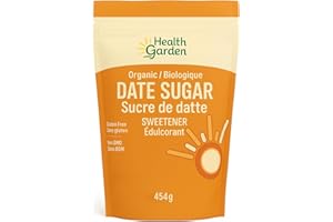 Health Garden Date Sugar �C 100% Organic & Unprocessed Sweetener �C Rich Butterscotch Flavor �C Perfect for Baking & Cooking �C 1