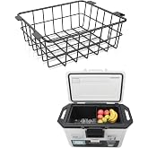 Wire Basket for Ninja FrostVault Hard Cooler &amp; Wheeled Cooler - Heavy-Duty Organizer Rack for Efficient Storage, Dry-Goods Basket for Perfect for Camping Trips or Outdoor Parties, Black(L)