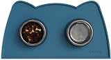 OHMO Silicone Cat Dog Food Mat Teal 46x25 cm Non-Slip Waterproof