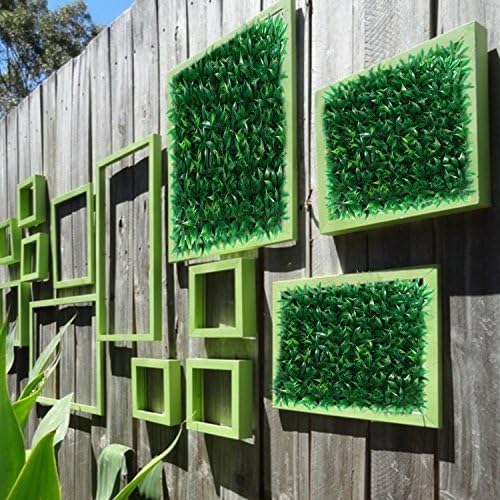 Set of 4 Artificial Greenery Hedge Panels | 10" x 10" size each | Perfect Boxwood Hedge Mat for Outdoor / Indoor Home Decor, Photography, Flower Crafts, Garden and Backyard Landscaping