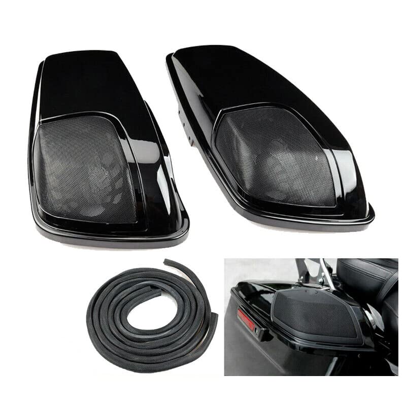 Photo 1 of BRZOXIN 5 x 7 inch Saddlebag Speaker Lids Fit For Harley Touring Street Electra Glide 2014-2022 Hard Saddle Gag Tool Trunk Lid Luggage Box Cover