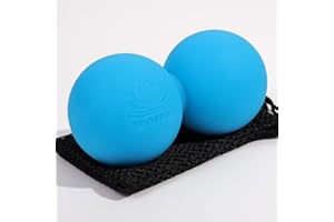 Yonseng Double Lacrosse Massage Ball Peanut Massage Ball for Myofascial Release, Trigger Point Therapy, Muscle Soreness Deep Tissue Massage Physical Therapy Equipment(Blue)