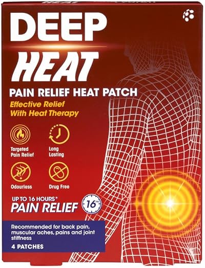 Deep Heat Pain Relief Heat Patch Pack of 4 Medical Patch for Aches