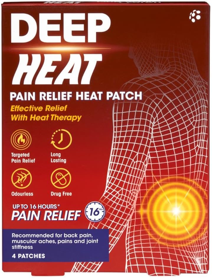 Deep Heat Pain Relief Heat Patch Pack of 4 Medical Patch for Aches