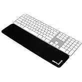 GRIFITI Slim Wrist Pad 17" x 4" x 0.25" Wrists Rest Pads for Standard Computer Keyboards - Ergonomic Keyboard Support Accessories & Carpal Tunnel Resting Hand Rests (Black Poly Nylon Surface)