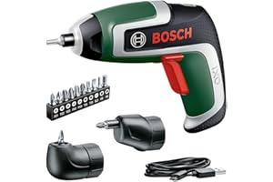 Bosch Home and Garden Compact Cordless Screwdriver IXO (7th Generation; 3.6V; 2.0Ah; 5.5Nm; Set incl. Angle-Screw and Off-Set