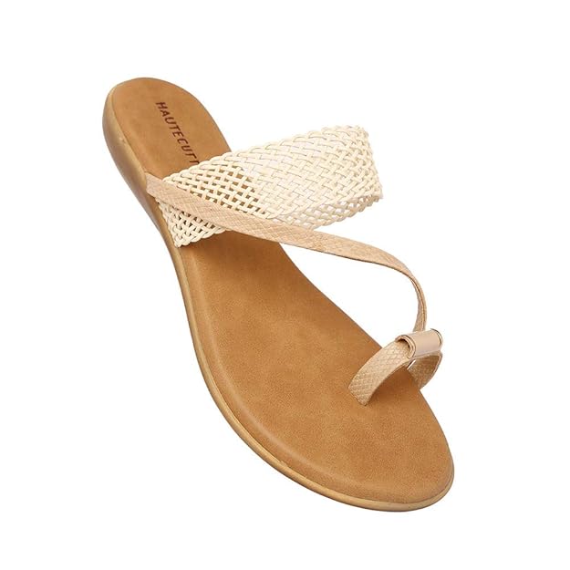 Buy Haute Curry Womens Casual Wear Slip On Flats_Beige_41