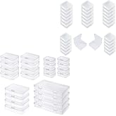 Goodma Rectangular &amp; Square Shaped Clear Plastic Boxes with Hinged Lids Bundle