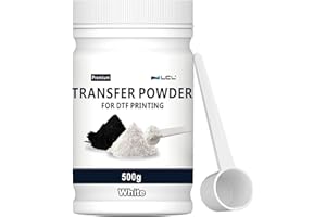 LCL DTF Powder 500g/17.6oz White Digital Transfer Hot Melt Adhesive DTF PreTreat Transfer Powder for All DTF and DTG Printers
