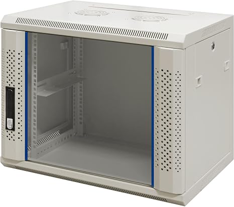 9 He 19 Zoll 19 Wandschrank Mit Glastur Amazon De Computer