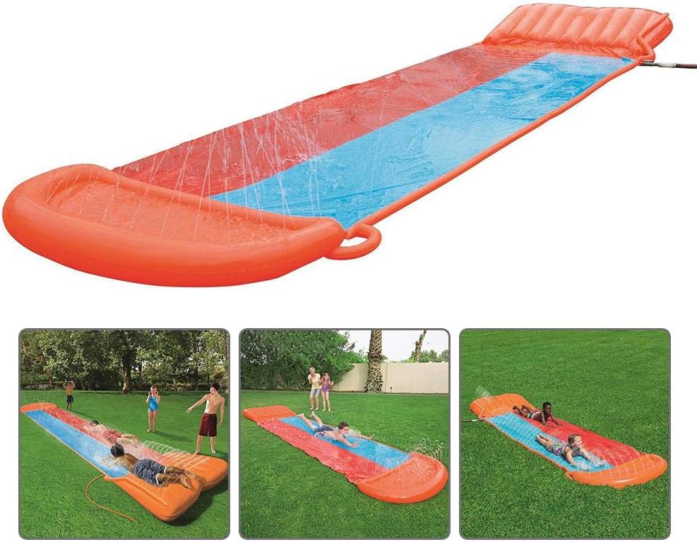 Lawn Water Slide Splash Sprint, Large Double Water Slide, Breakthrough