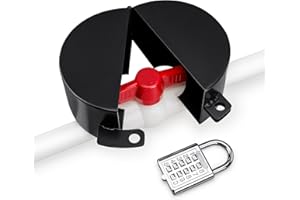 TEMEILI Outdoor Faucet Lock, Metal Spigot Lock for Garden Hose Bib, Gate Valve, and Water Theft Prevention (Black)