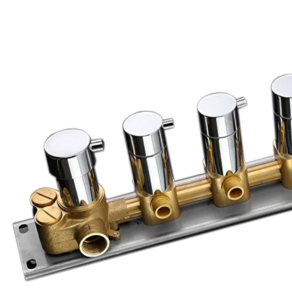 HOMEDEC Brass Concealed 4Outlet Thermostatic Valve Shower Mixer with