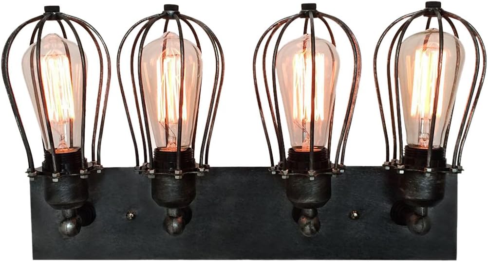 WestMenLights 4-Light Industrial Bathroom Vanity Lighting Wall Sconce