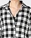 Mordenmiss Women's 2017 New Plaid Long Sleeve Button Down Hi-Low Hem Shirt Dress L-White