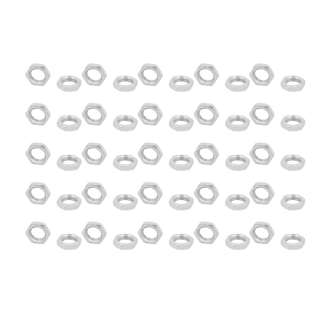 Sourcingmap 50pcs M10 x 4mm Female Thread Metal Hex Nut Screw Cap Fastener 1mm Thread Pitch
