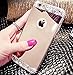 iPhone 7 Case,Inspirationc Beauty Luxury Diamond Hybrid Glitter Bling Soft Shiny Sparkling with Glass Mirror Back Plate Cover Case for iPhone 7 4.7 Inch--Rose Gold Diamond
