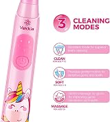 Vekkia Sonic Rechargeable Kids Toothbrush 3 Modes IPX7 Pink view 3