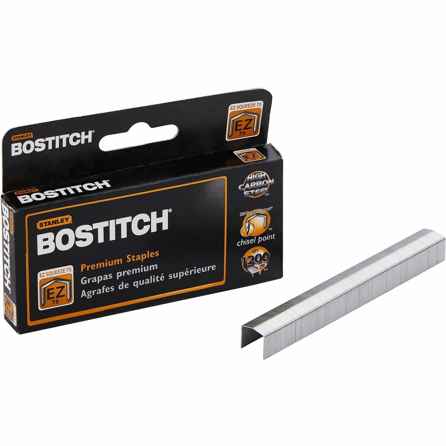 Bostitch EZ Squeeze 75 Sheet B8 PowerCrown Staples for Bostitch B875, 1,200 Per Box (STCR75XHC)