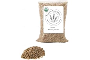 WAHALAA Jo Jo's Organics Certified Organic Rye Berries | 5 lbs (Pounds) | Whole Wheat Grain | Bulk Dry | Great for Breads | Product of USA