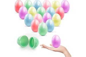 Lot de 48 œufs de Pâques à remplir de 5,8 cm, œufs vides colorés en plastique pour la chasse de Pâques, œufs surprise, panier