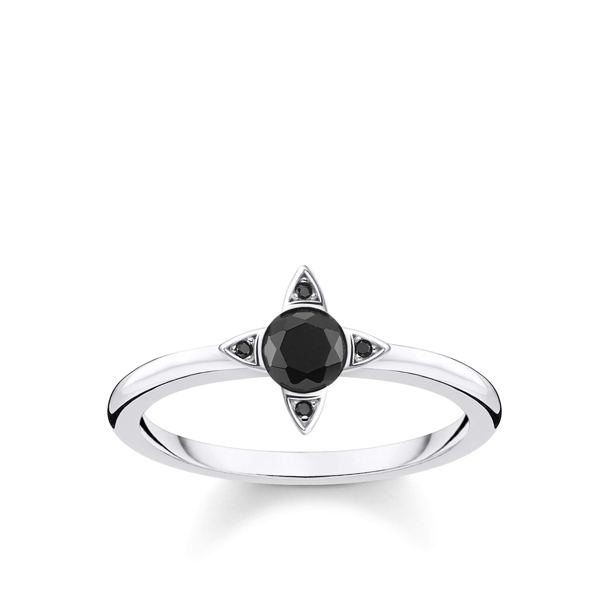 Thomas Sabo Ring Black Stones Silver 925 Sterling Silver TR2268-643-11-54