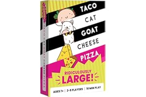 Taco Cat Goat Cheese Pizza Ridiculously Large Edition Wildly Entertaining Oversized Card Game for Family Game Night | Easy to Play 10 Min Rounds | for Kids, Teens, Adults, and Families | 2-8 Players