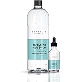 Hyaluronic Acid Serum 16 fl oz And 2 fl oz, Made From Pure Anti Aging/Wrinkle, Ultra Hydrating Moisturizer That Reduces Dry Skin Manufactured In USA