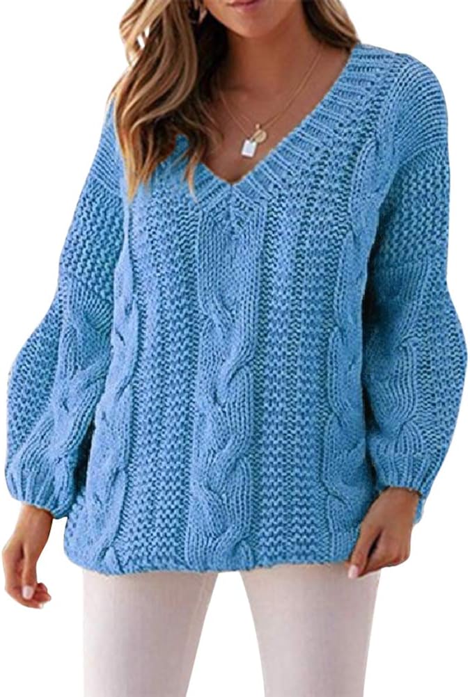 Minetom Pull Femme Pullover À Manches Longues En Tricot Sweat Col